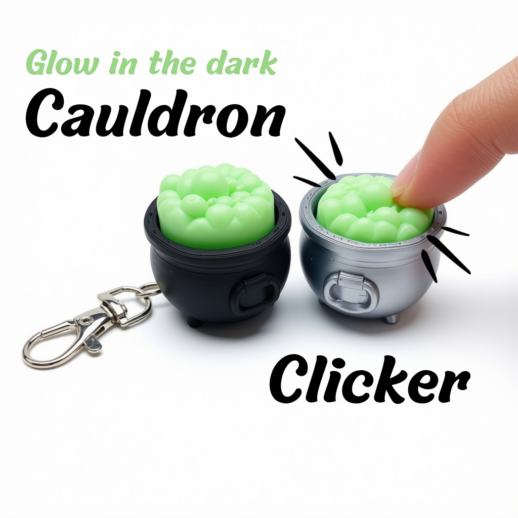 Glow in The Dark Cauldron Clicker | Keychain